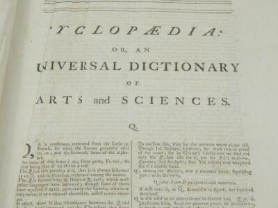 Chambers (E). Cyclopaedia or a Universal Dictionary of Arts and Sciences .... - 12