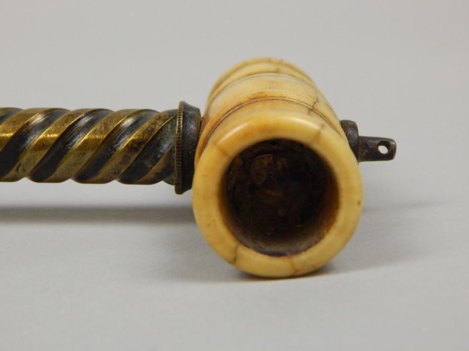 A Victorian brass king rack type corkscrew