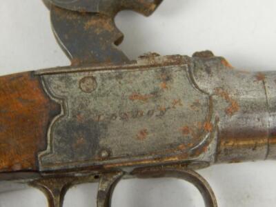 An early 19thC single barrel pocket pistol - 2