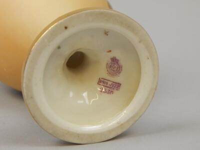 A Royal Worcester two handled blush ivory ground vase - 5