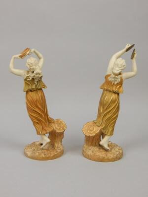 A pair of Royal Worcester porcelain figures - 2