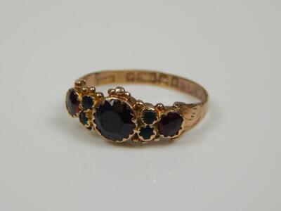 A 9ct gold Victorian dress ring