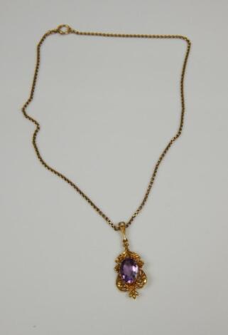 A pendant and chain