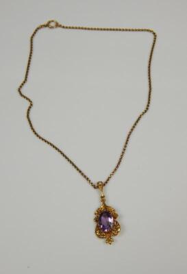 A pendant and chain