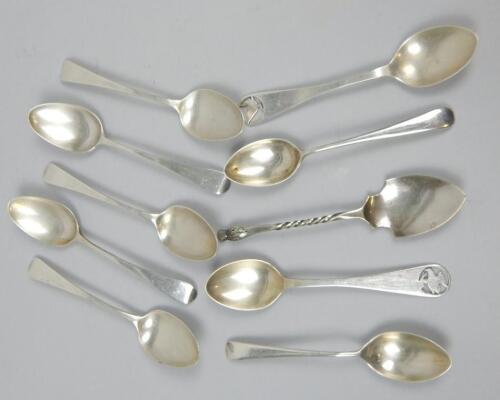 Various 19thC and later silver teaspoons