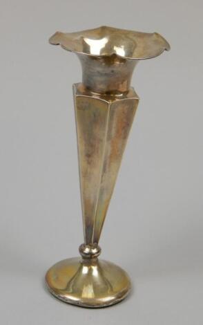 A George V silver vase