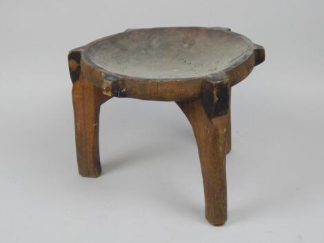 Tribal Art. An African hardwood stool