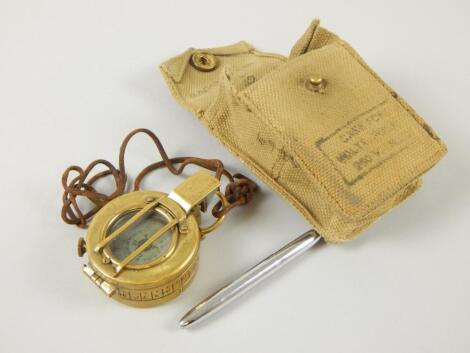 A military issue brass mark 3 compass