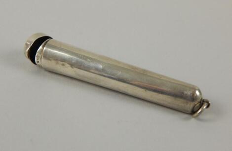 A George V silver cheroot holder