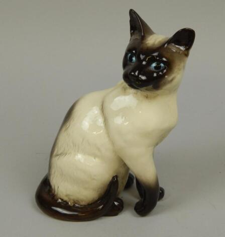 A Beswick model of a seated Siamese cat