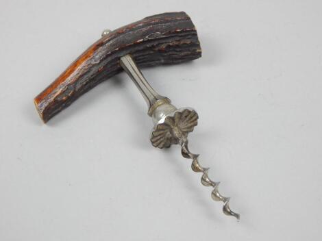 A Victorian plated corkscrew