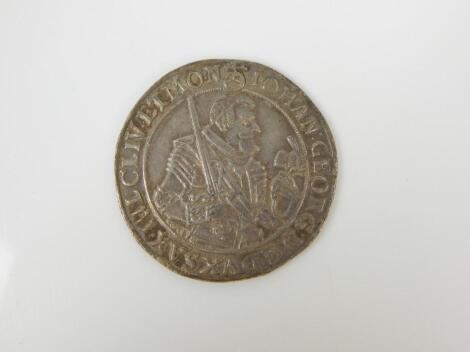 A Johann Georg I half taler coin for 1637