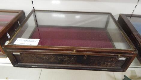 A mahogany cased shops table top display cabinet