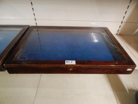 A mahogany cased table top display cabinet