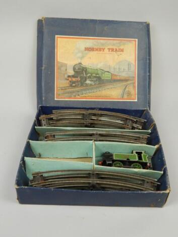 A Hornby O gauge part train set