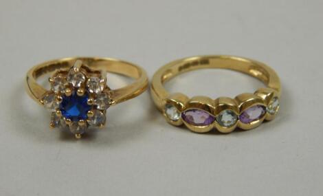 Two 9ct gold dress rings