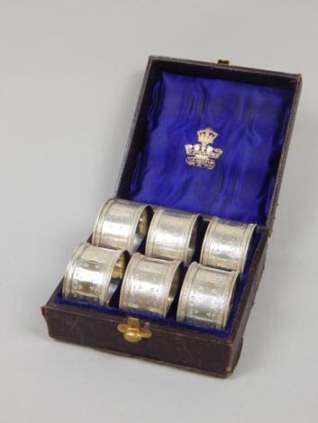 A set of six Victorian napkin rings