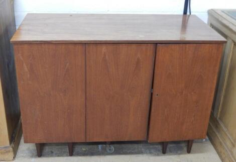 A Retro teak enclosed desk