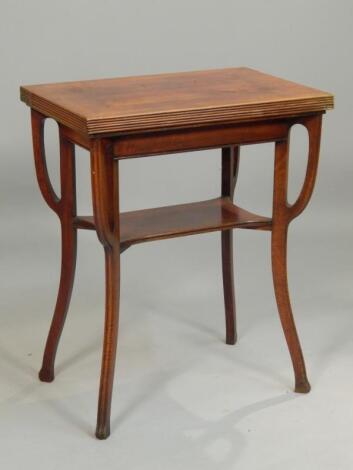 A late 19thC French walnut card table