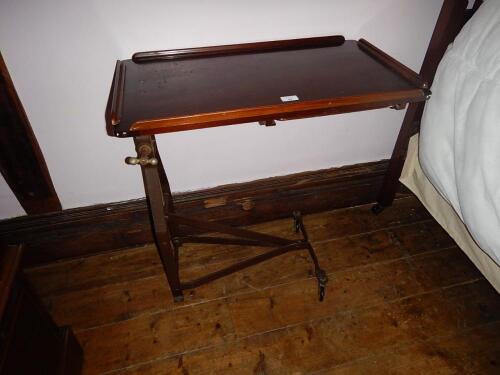 A invalid bed table