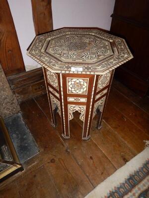 A Moorish style occasional table