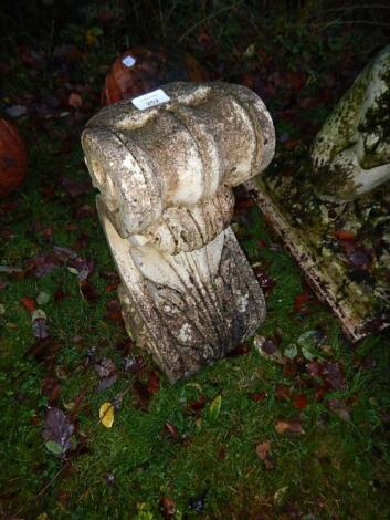 A reconstituted ornamental corbel