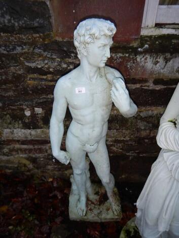 An ornamental classical garden figure of David