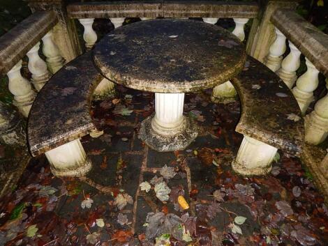 Reconstituted stone ornamental garden table