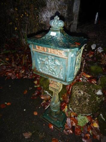 A cast iron letter box