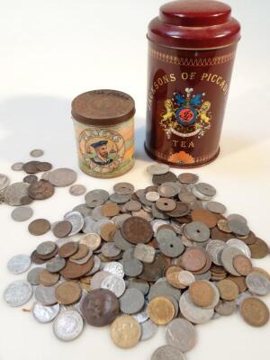 Various 19thC and later world used coins and medallions