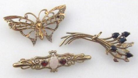 Various brooches