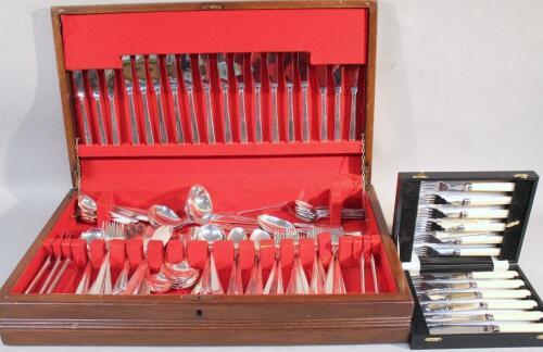 A 20thC silver plated canteen of cutlery