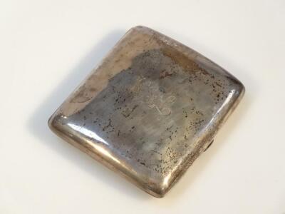 An Edwardian silver cigarette case