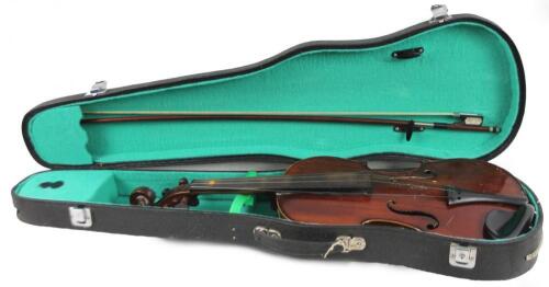 A 20thC pine stained violin