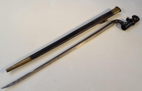 An early 20thC F Preston bayonet and scabbard