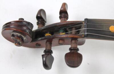 A 20thC pine stained violin - 3