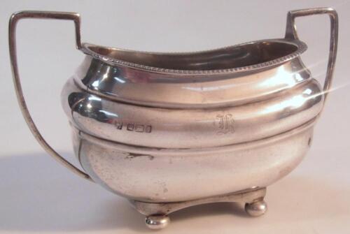 A George V silver two handled sugar bowl