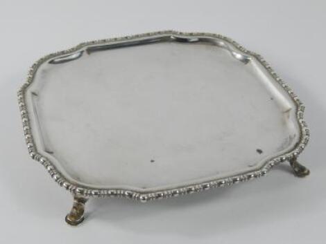 A George V silver waiter