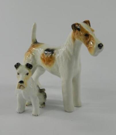 Two ceramics terriers