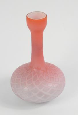 A Victorian satin glass bud vase