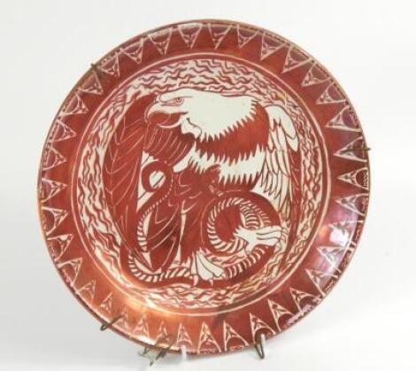 A William de Morgan ruby lustre dish