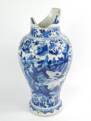 A Kangxi porcelain blue and white vase