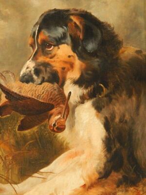 19thC British School. Spaniel with Woodcock