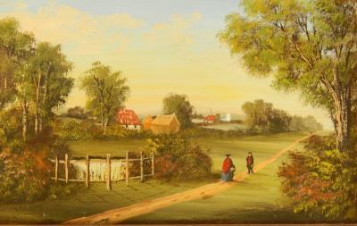 19thC British School. River and country landscapes