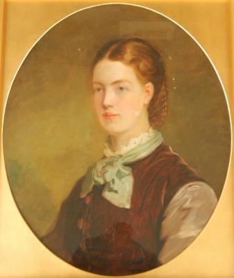 Emily J. Harding (Mrs E.W. Andrews) (19th/20thC). Portrait of a young woman