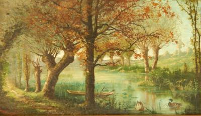 A Vermeillet (19th/20thC). River landscape