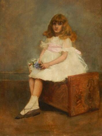 Ralph Peacock (1868-1946). Portrait of a young bridesmaid