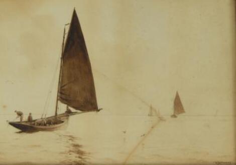William Bartol Thomas (1877-1947). Fishing boats at sea