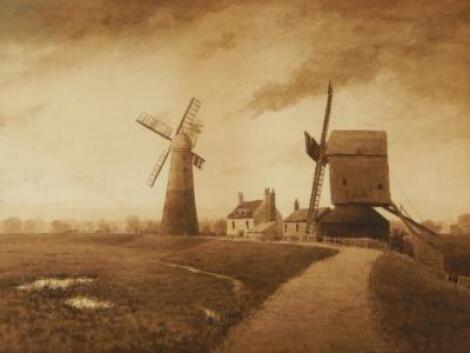 William Bartol Thomas (1877-1947). Landscape and windmills