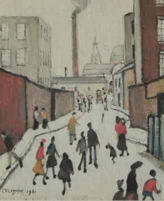 ‡Laurence Stephen Lowry (1887-1976). Street Scene